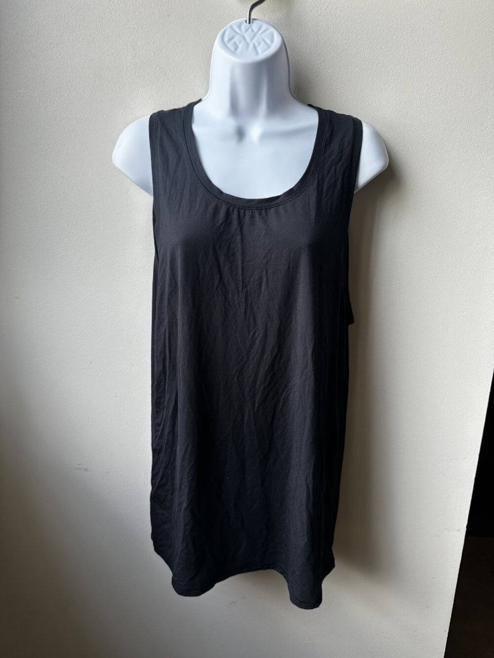 SKIMS Black Mens Scoop Neck Tank Top Modal Stretch Longline Sleeveless Medium M